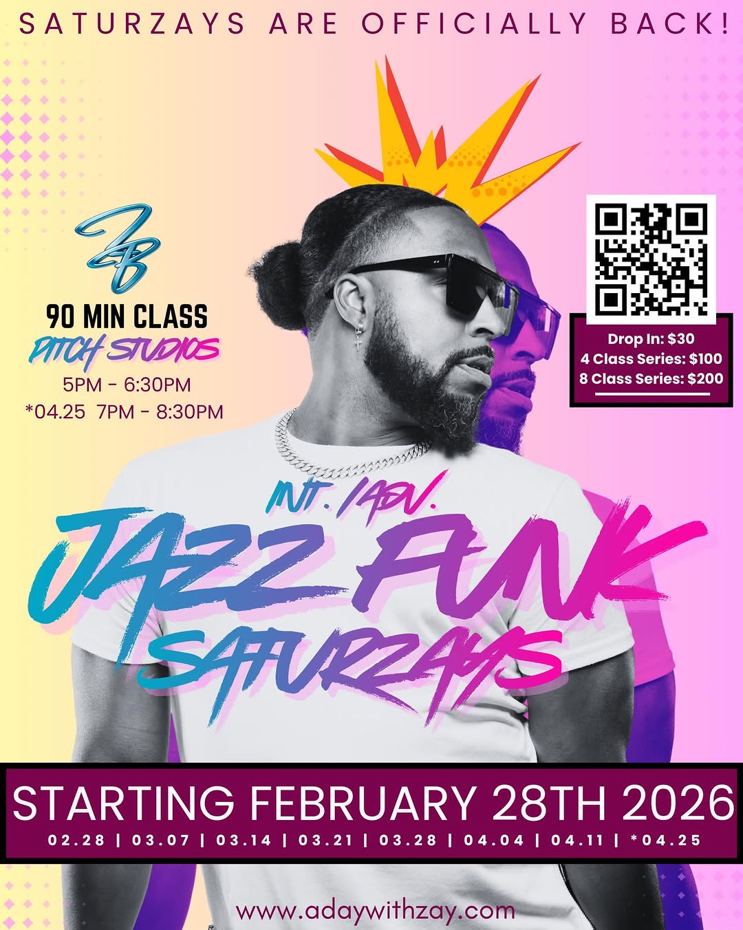 ZB social media icon representing jazz funk pop-up workshops